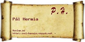 Pál Hermia névjegykártya